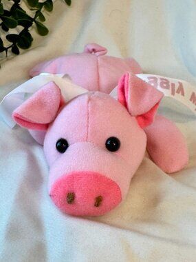 Piggly Wiggly Pink Pig Beanbag Plush / Promotional Stuffed Animal (~8")